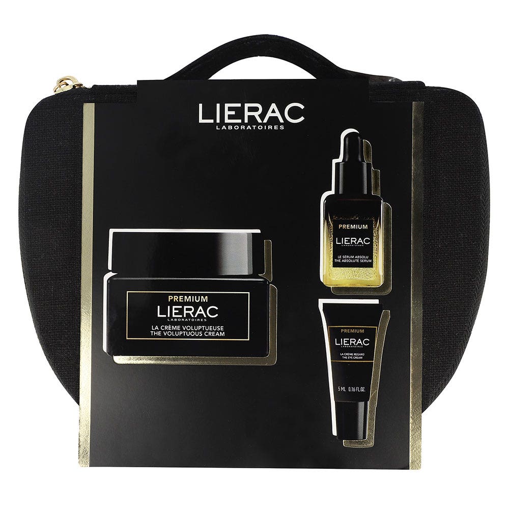 Lierac Premium Coffret Anti-Age Crème Voluptueuse 50ml + Sérum 13ml + Crème Regard 5ml Peaux Matures