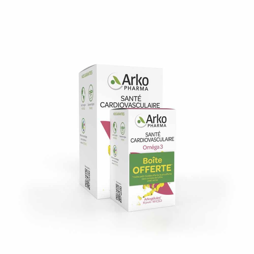 Arkopharma Arkogélules Omega 3 Santé Cardiovasculaire 180+60 Capsules