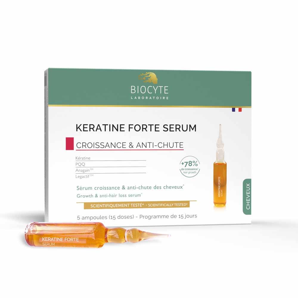 Biocyte Cheveux Keratine Forte Sérum Croissance et anti-chute 5x9ml