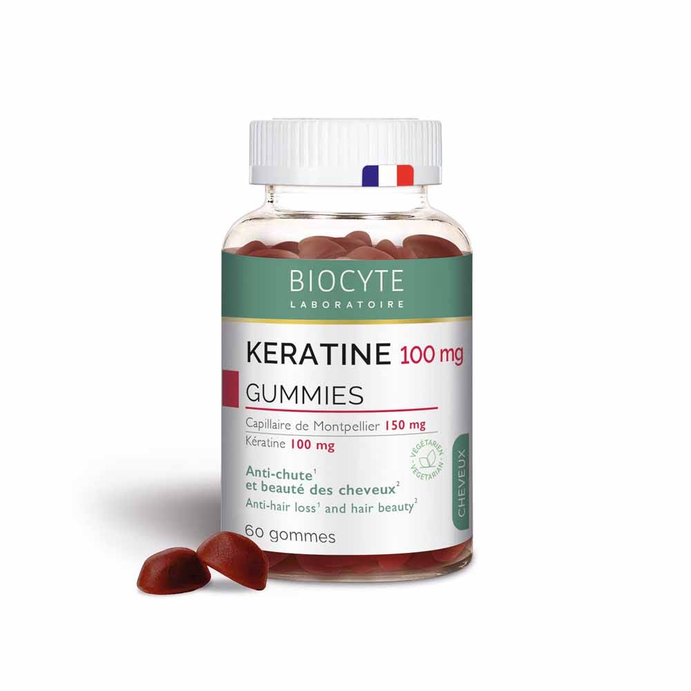 Biocyte Cheveux Keratine Anti-chute et beauté 60 Gummies