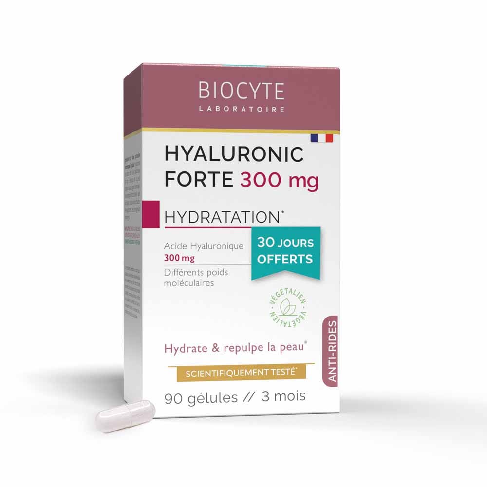 Biocyte Anti-rides Hyaluronic Forte 300mg Pack 90 Gélules - Easypara