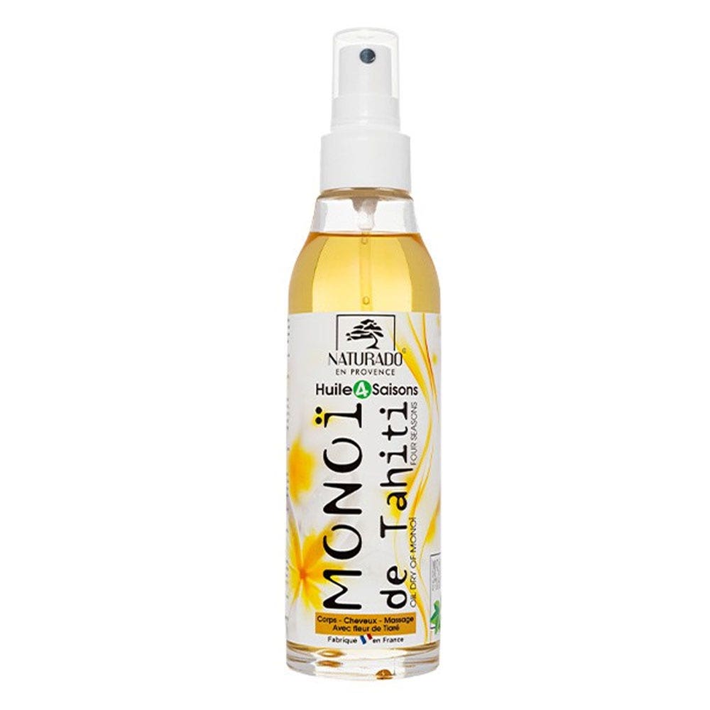 Naturado Huile de Monoï 4 saisons Visage corps et cheveux 150ml