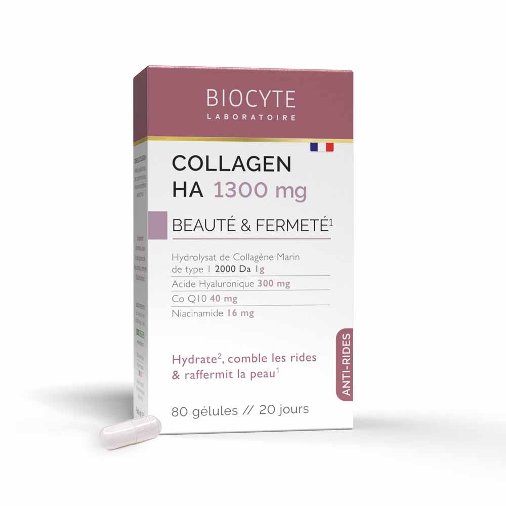 Biocyte Anti-rides Collagen HA 1300mg Beauté et Fermeté 80 Gélules ...