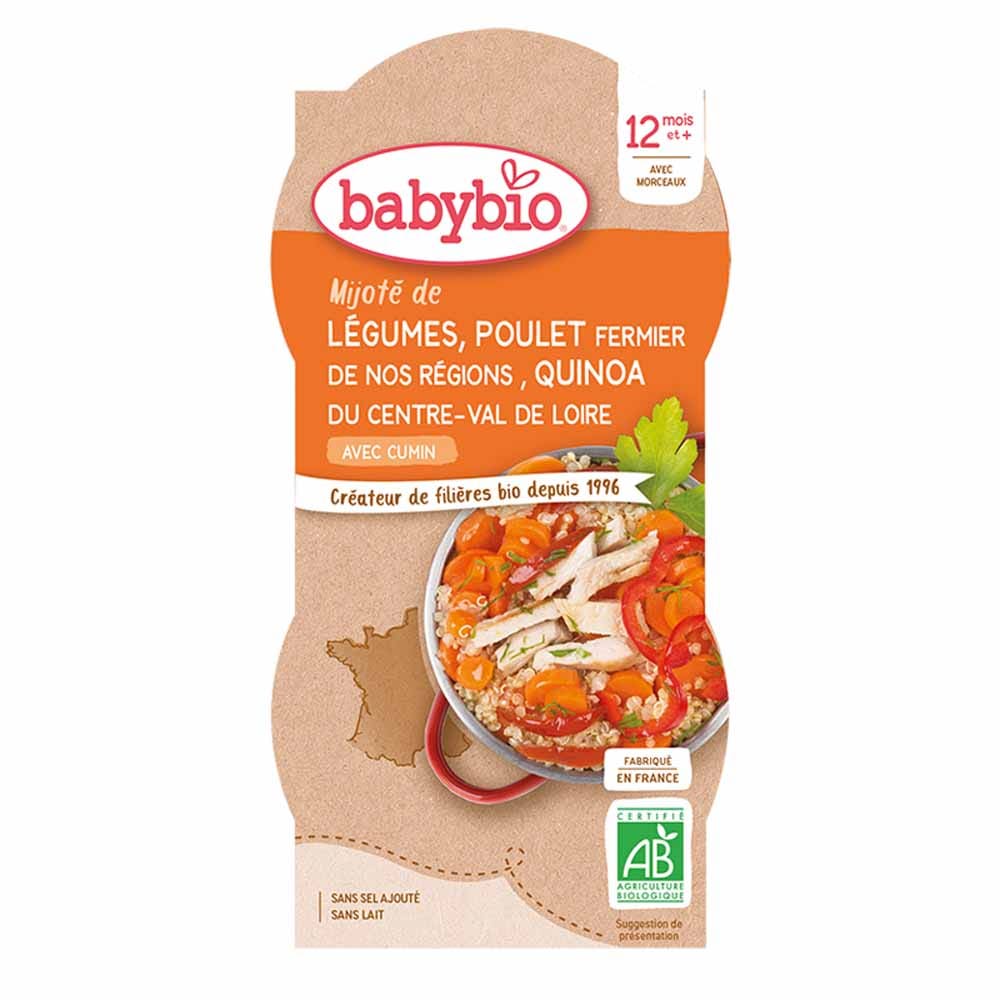 Babybio Menu Du Jour Bols Bio Des 12 Mois 2x200g