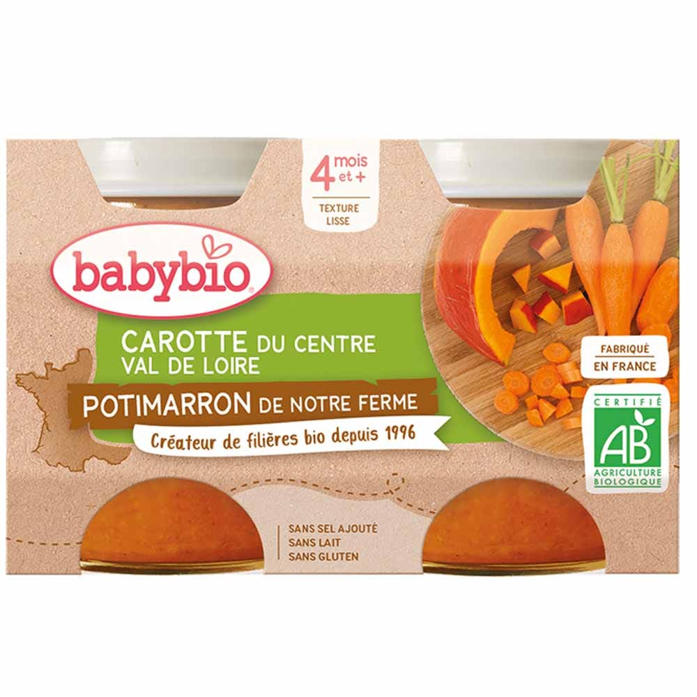 Babybio Légumes Petits Pots Des 4 Mois 2x130g