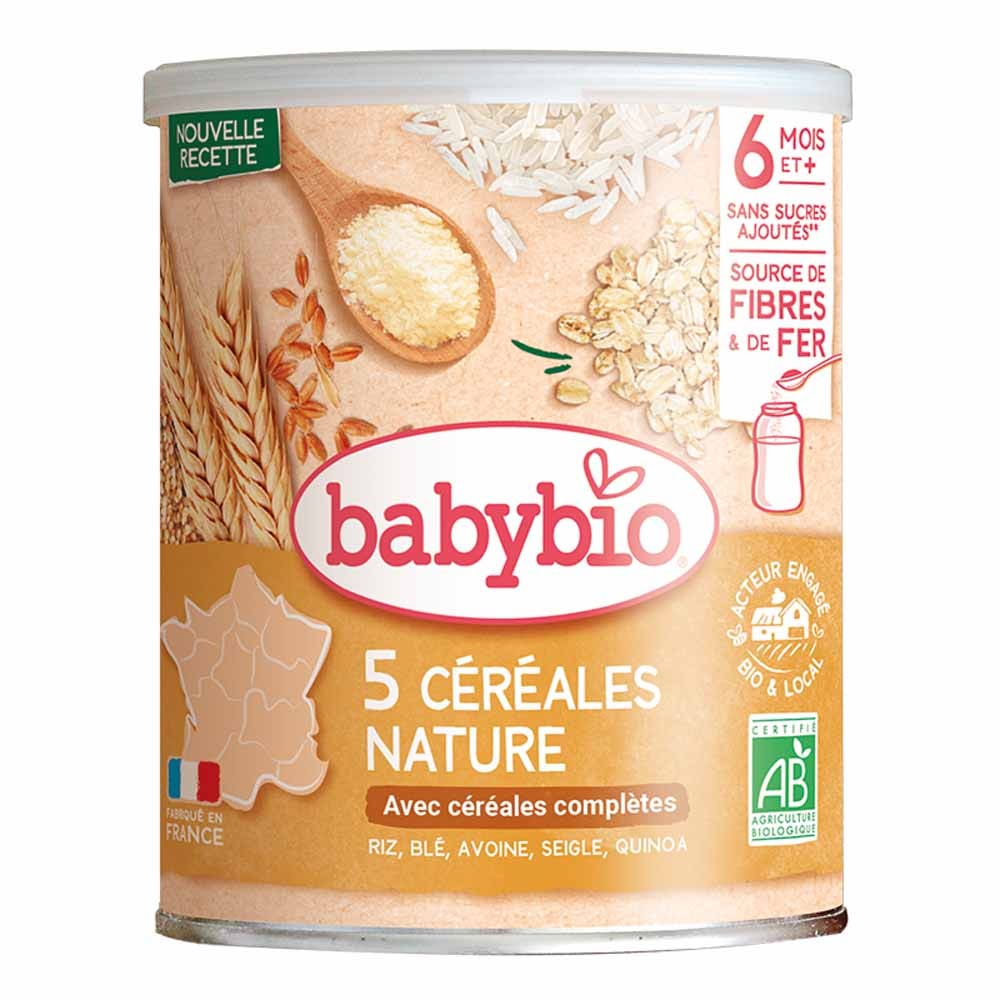 Babybio Céréales nature bio 6 mois et plus 220g