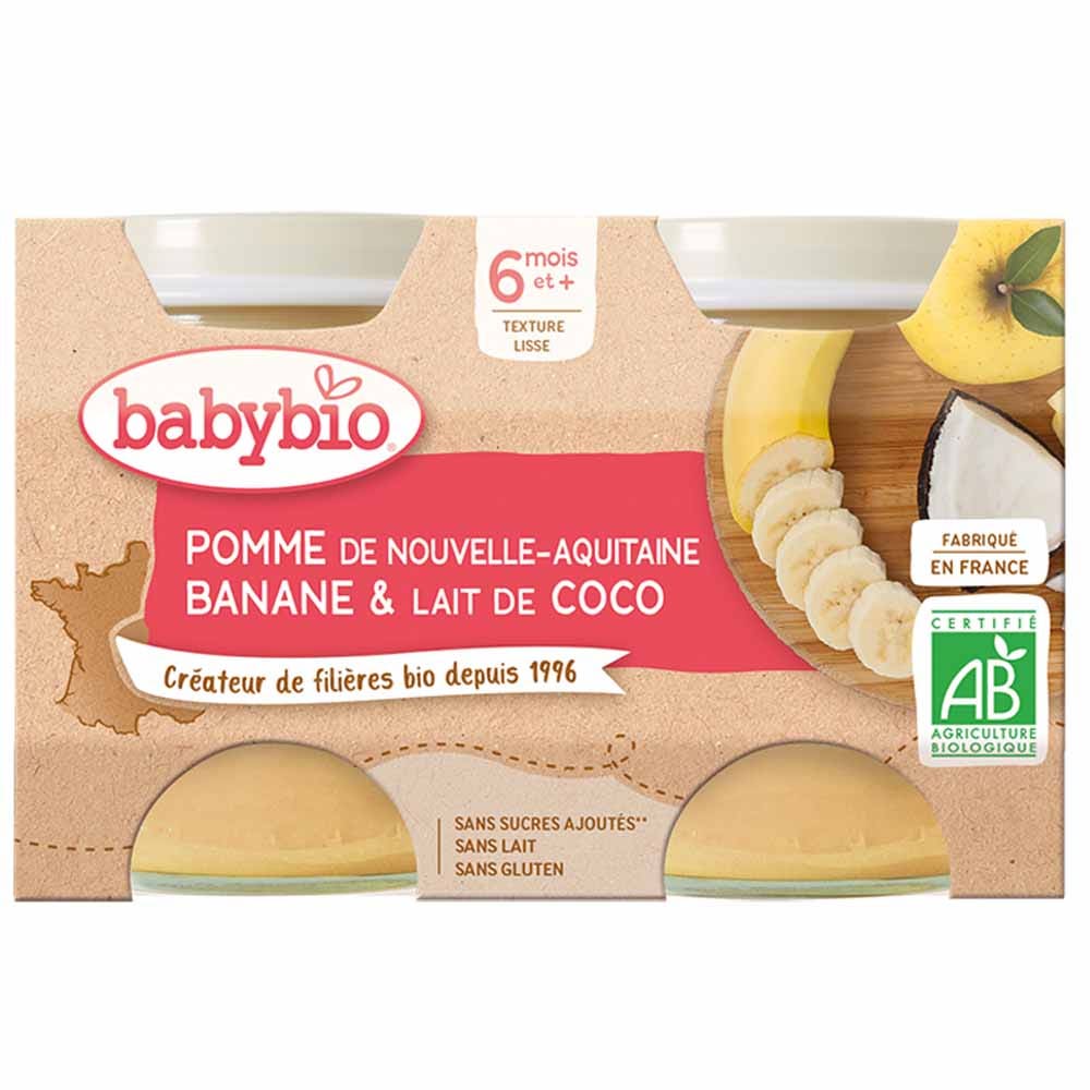 Babybio Fruits Petits Pots Bio Des 6 Mois 2x130g