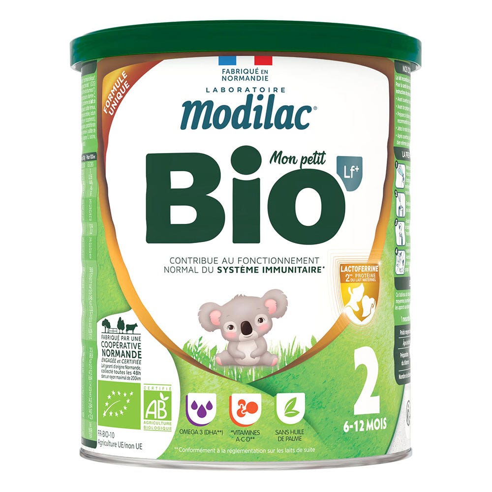 Modilac Bio Lait 2 En Poudre 6 Mois à 1 An 800g