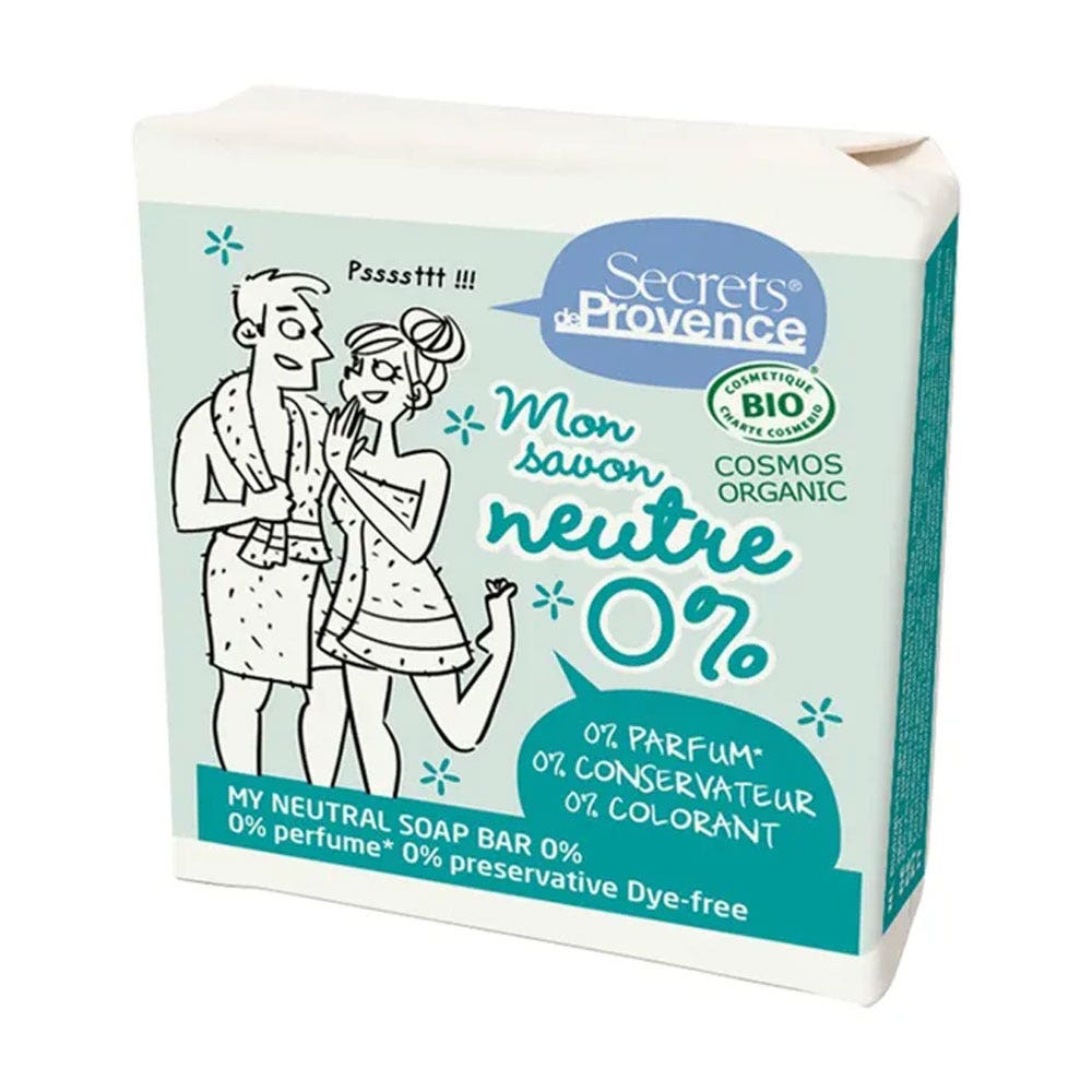 Secrets de Provence Savon neutre 0% parfum-conservateur-colorant 100g