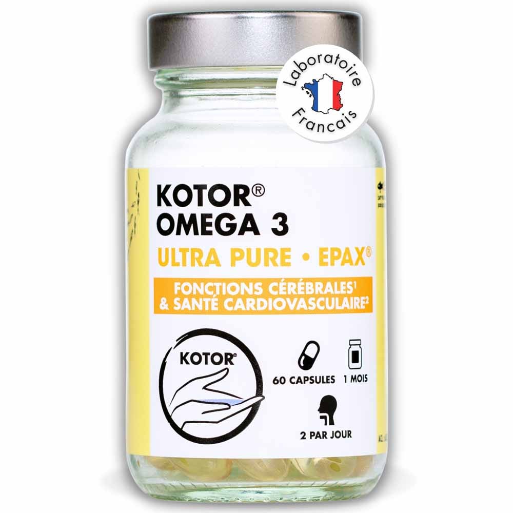 Kotor Pharma Omega 3 Epax Fonctions cérébrales et santé cardiovasculaire 60 capsules