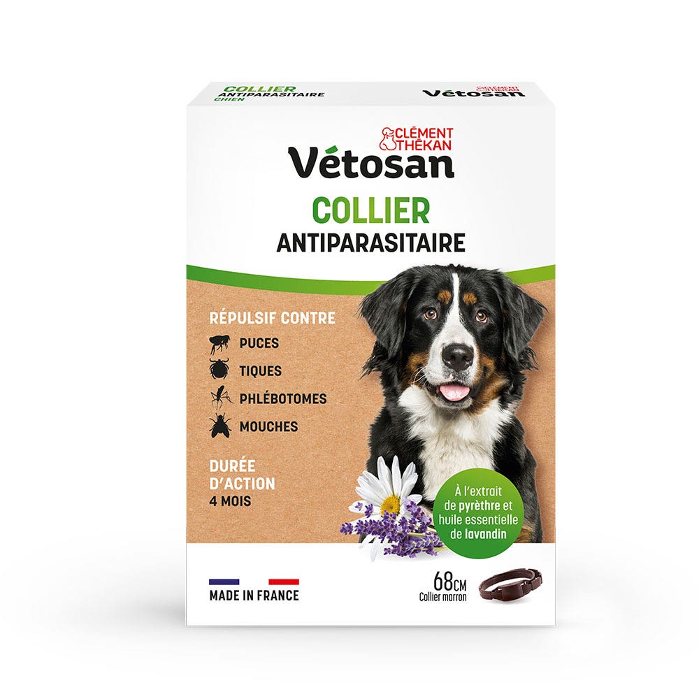 Collier Antiparasitaire Pour Chien X 1 Unite 1 unidad Vétosan Clement-Thekan