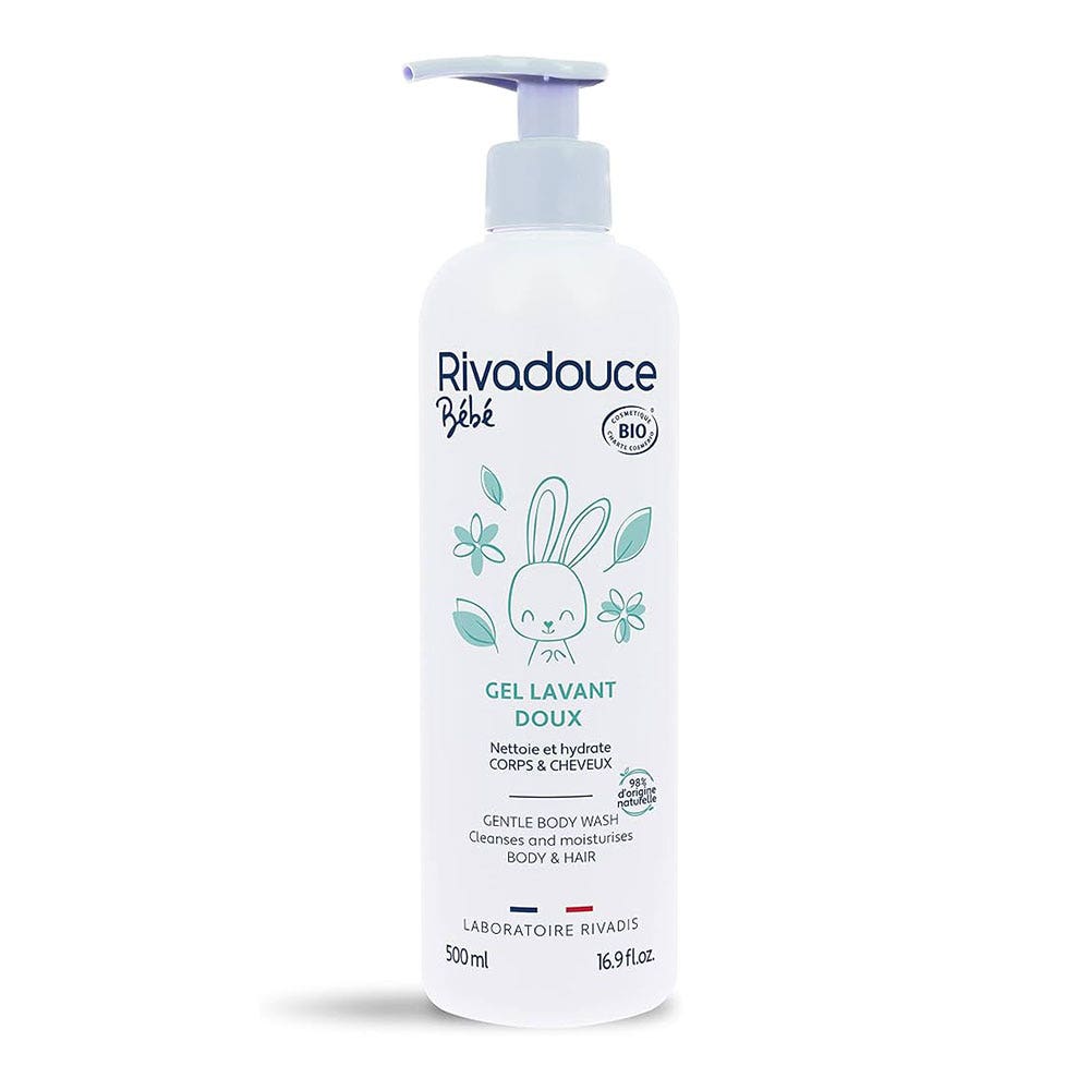 Rivadouce Bébé Gel Lavant Doux Bio Corps et cheveux 500ml