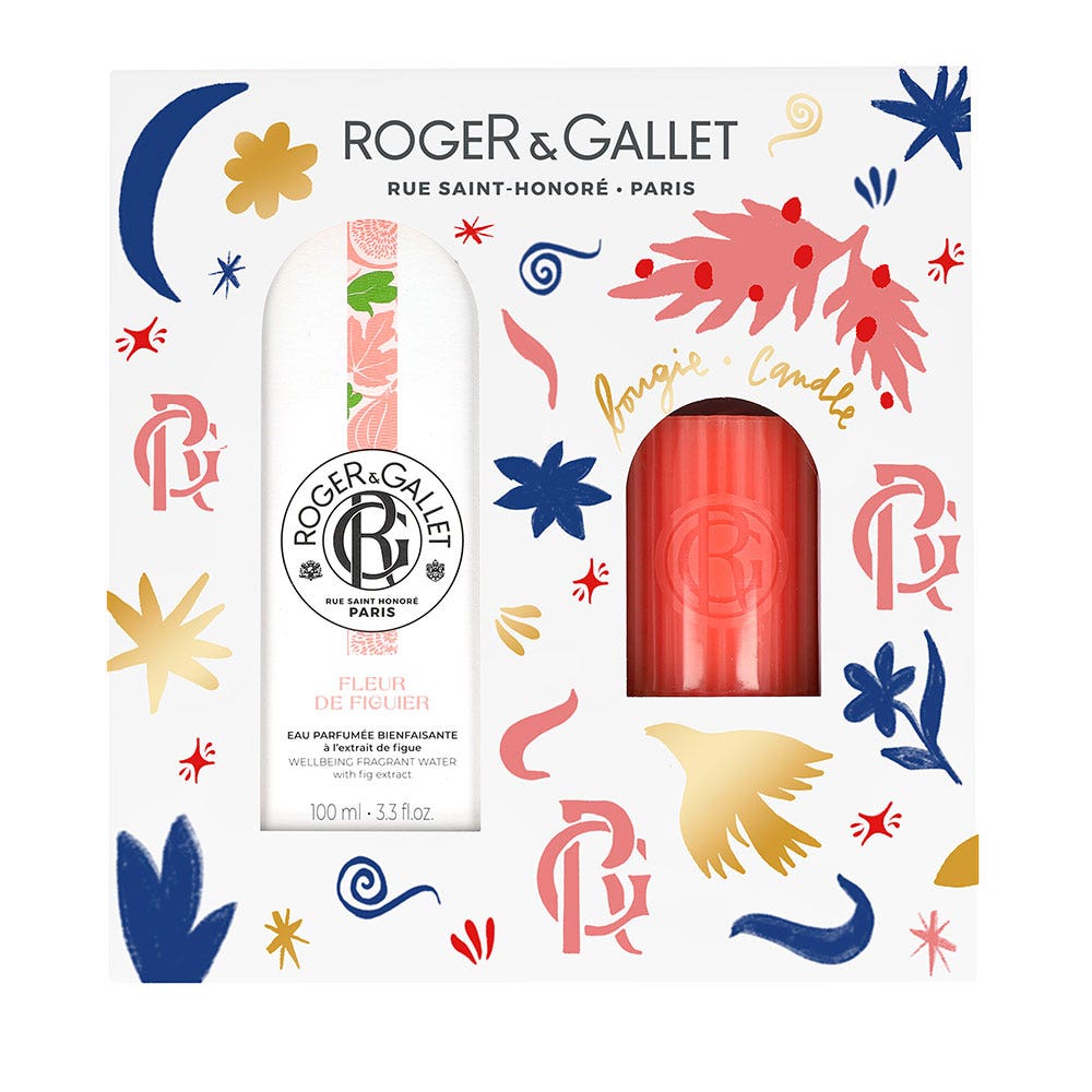 Roger & Gallet Fleur De Figuier Coffret Eau Bienfaisante 100ml + Bougie Parfumée