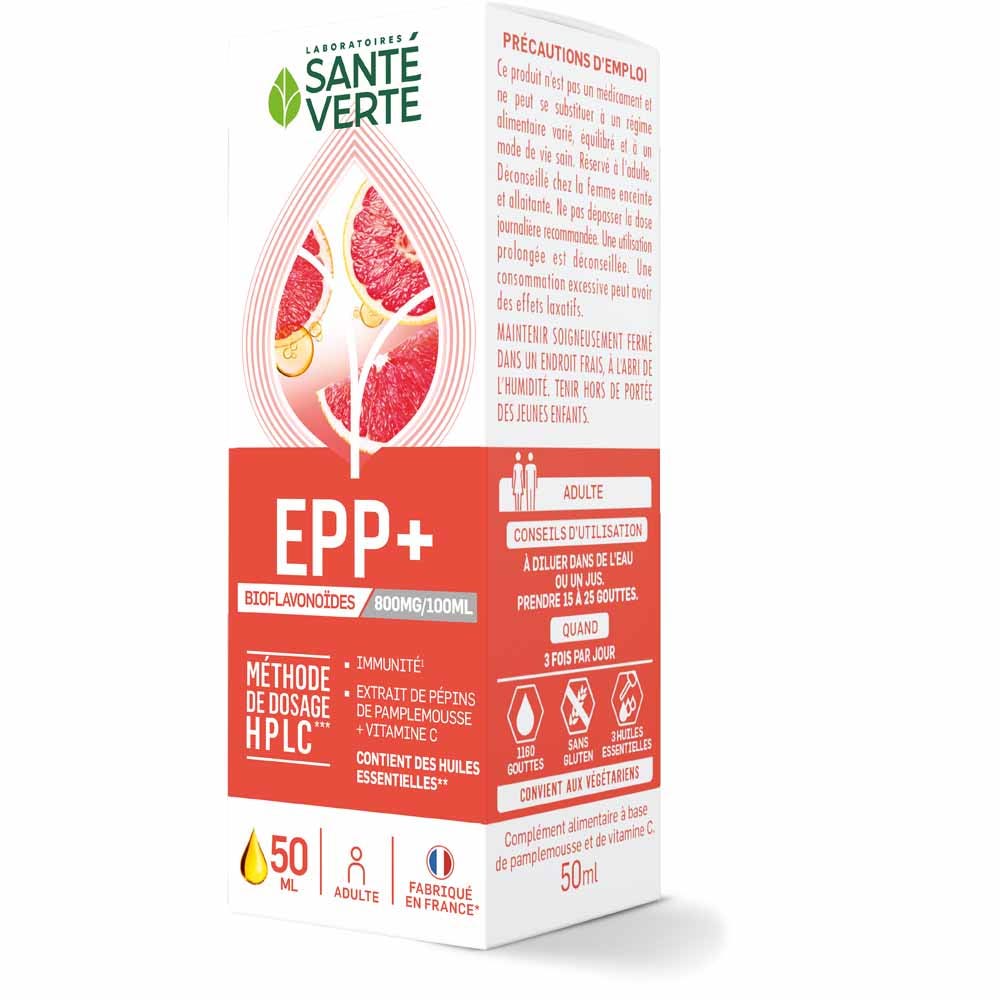 Epp 800+ Extrait De Pepins De Pamplemousse 50 ml Sante Verte