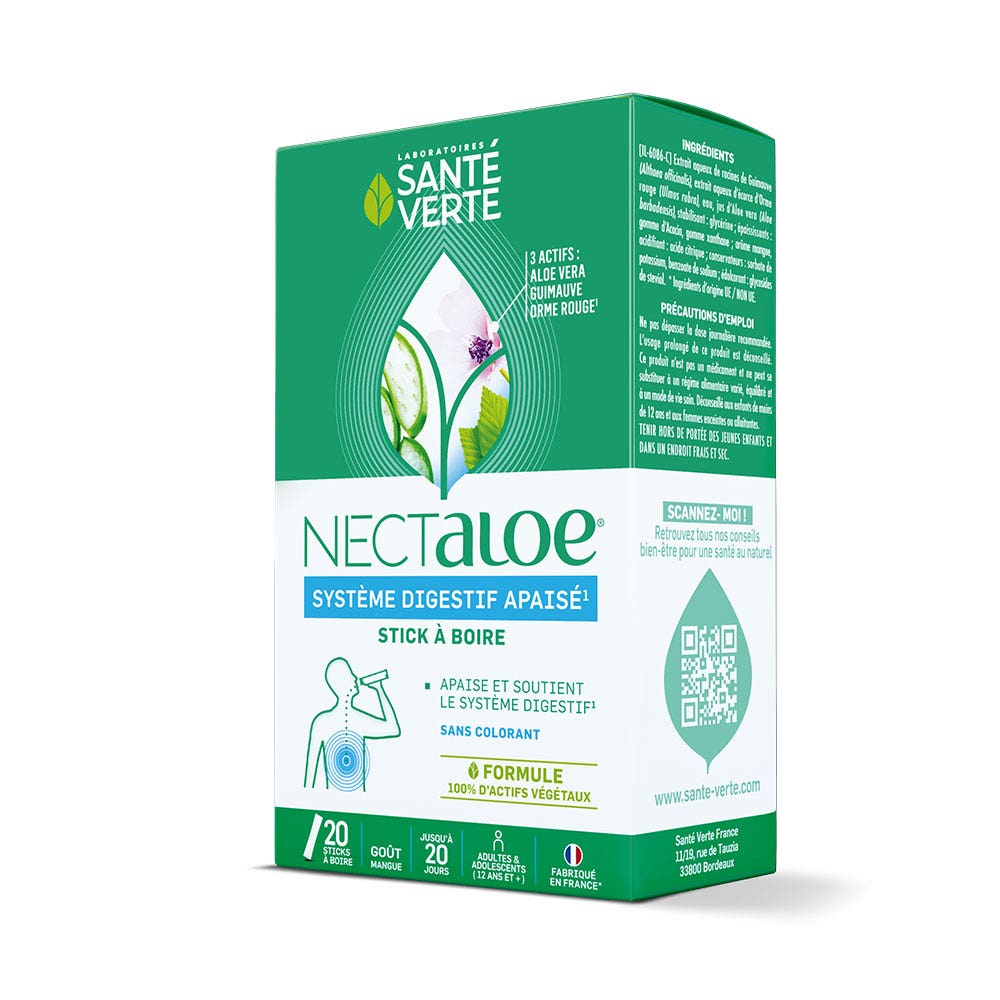 STICKS X20 NECTALOE SANTE VERTE