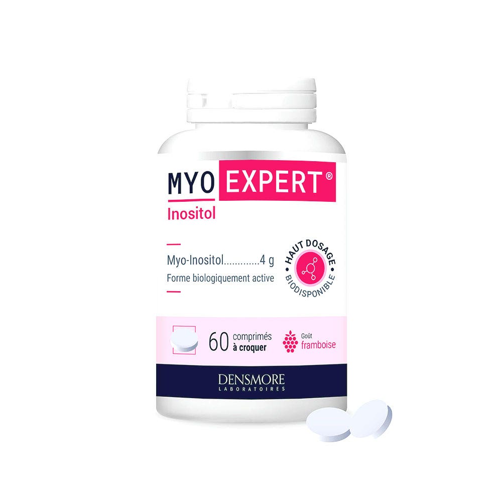 Densmore Gynecologie Myo Expert Inositol Goût Framboise 60 Comprimés à Croquer