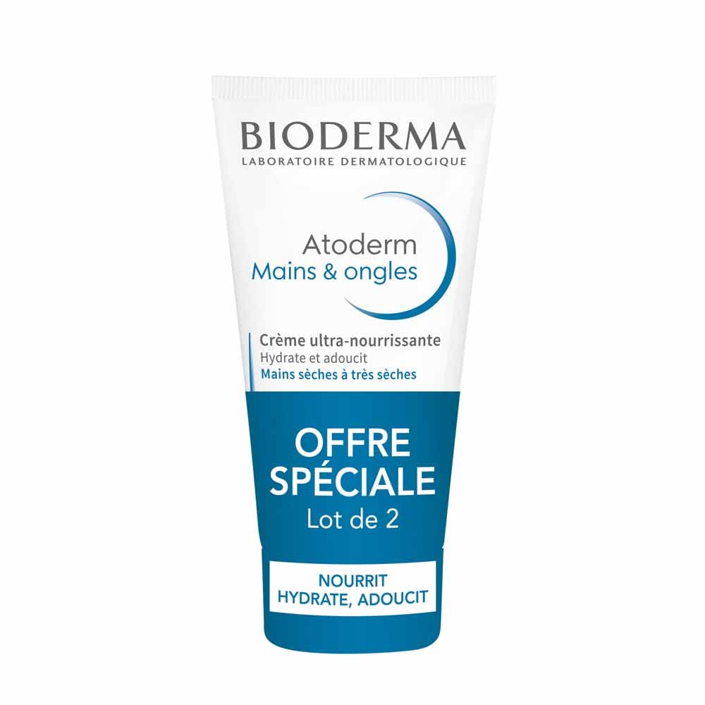 Bioderma Atoderm Crème Ultra-Nourrissante Mains Sèches à Très Sèches 2x50ml