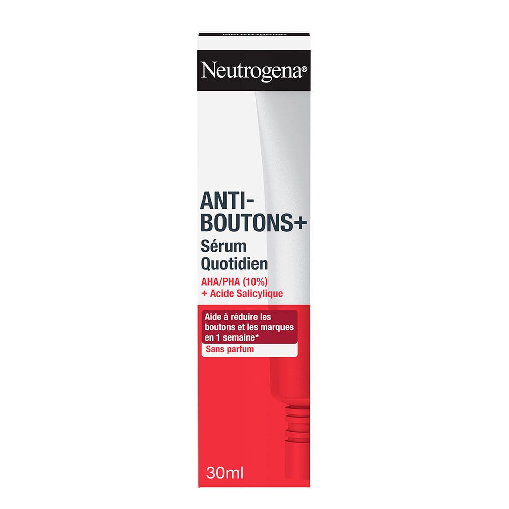 Neutrogena Anti-Bouton + Sérum Quotidien AHA/PHA et Acide Salicylique ...