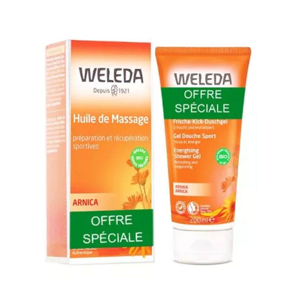 Weleda Coffret Huile De Massage + Gel Douche 2x200ml