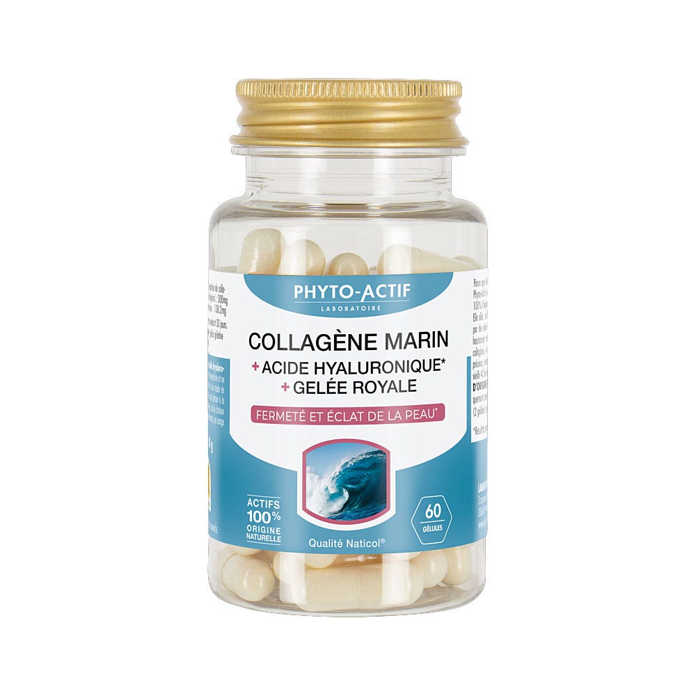 Phyto-Actif Collagène marin + acide hyaluronique + gelée royale 60 gélules