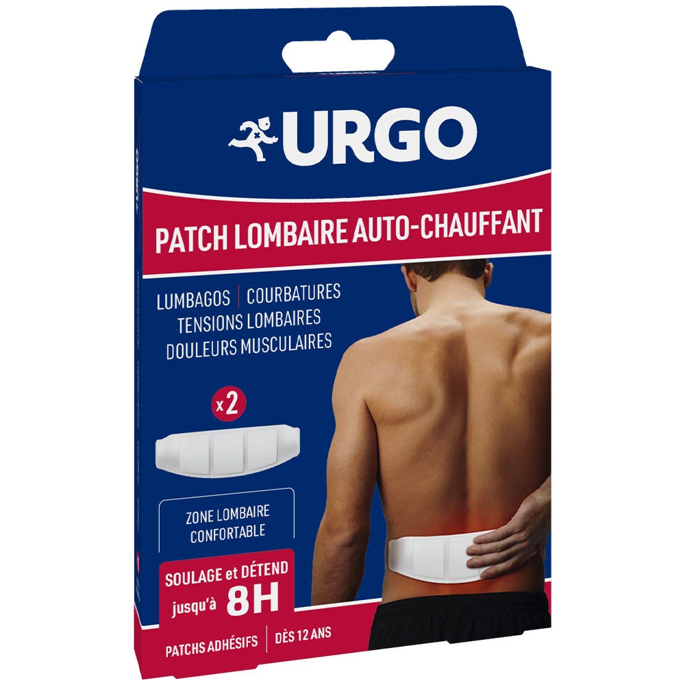Urgo Patch Auto-Chauffant Lombaires 8h x2