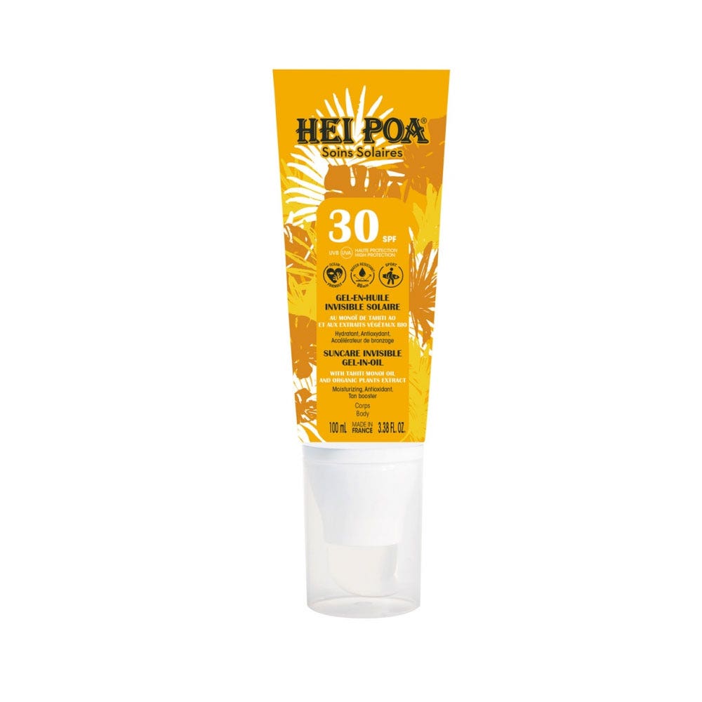 Hei Poa Soins Solaires Gel-en-huile invisible corps SPF30 150ml