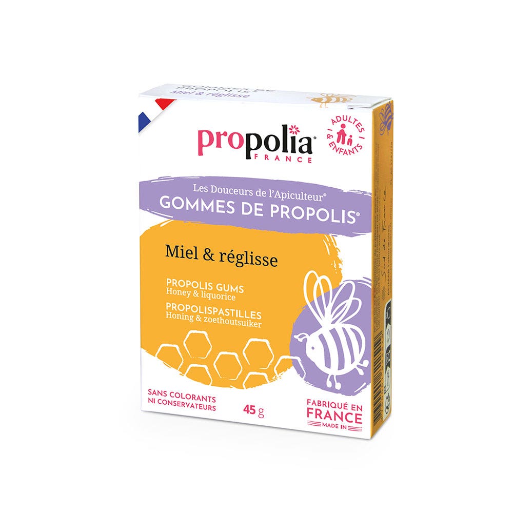 Propolia Gommes De Propolis Miel Et Reglisse 45g