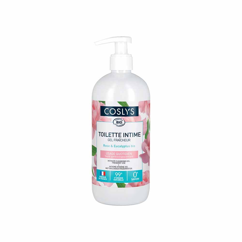 Coslys Gel intime fraîcheur bio Rose et Eucalyptus 500ml