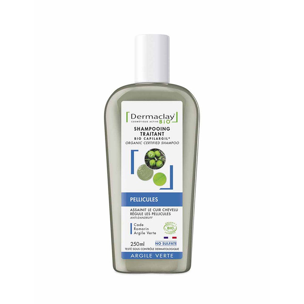 Dermaclay Shampooing Traitant Bio Anti pelliculaire Argile Verte 250ml