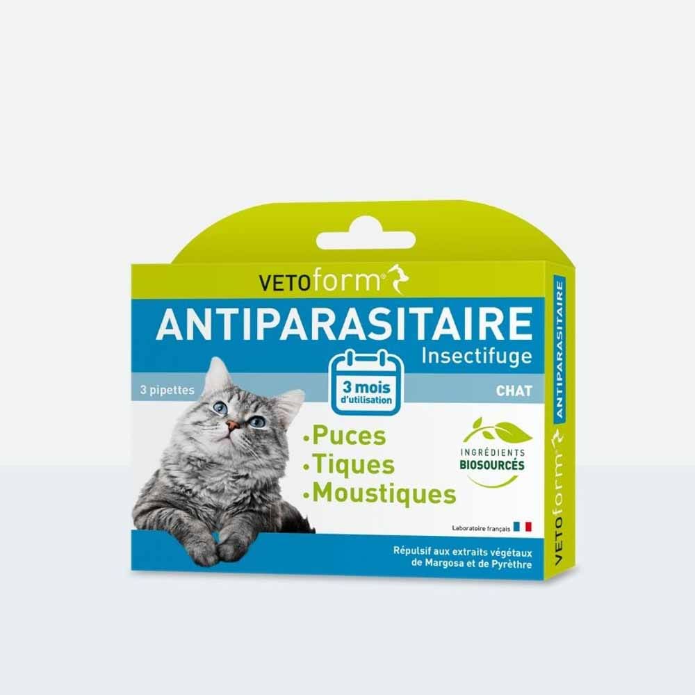 Vetoform Chat Pipettes Antiparasitaire 3x1ml