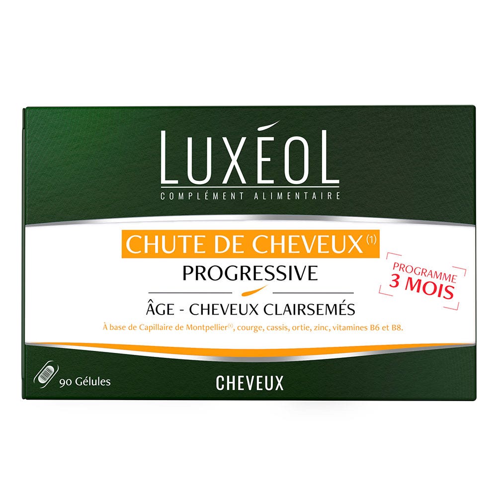 Luxeol Chute de Cheveux Progressive 3 mois 90 gélules