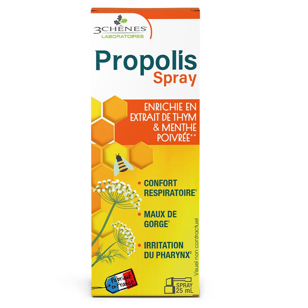 3 Chênes Propolis Spray Gorge 25ml