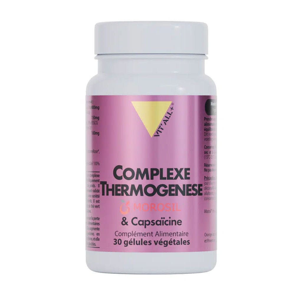 Vit'All+ Complexe Thermogenese avec Morosil™ & Capsaicine 30 gélules végétales