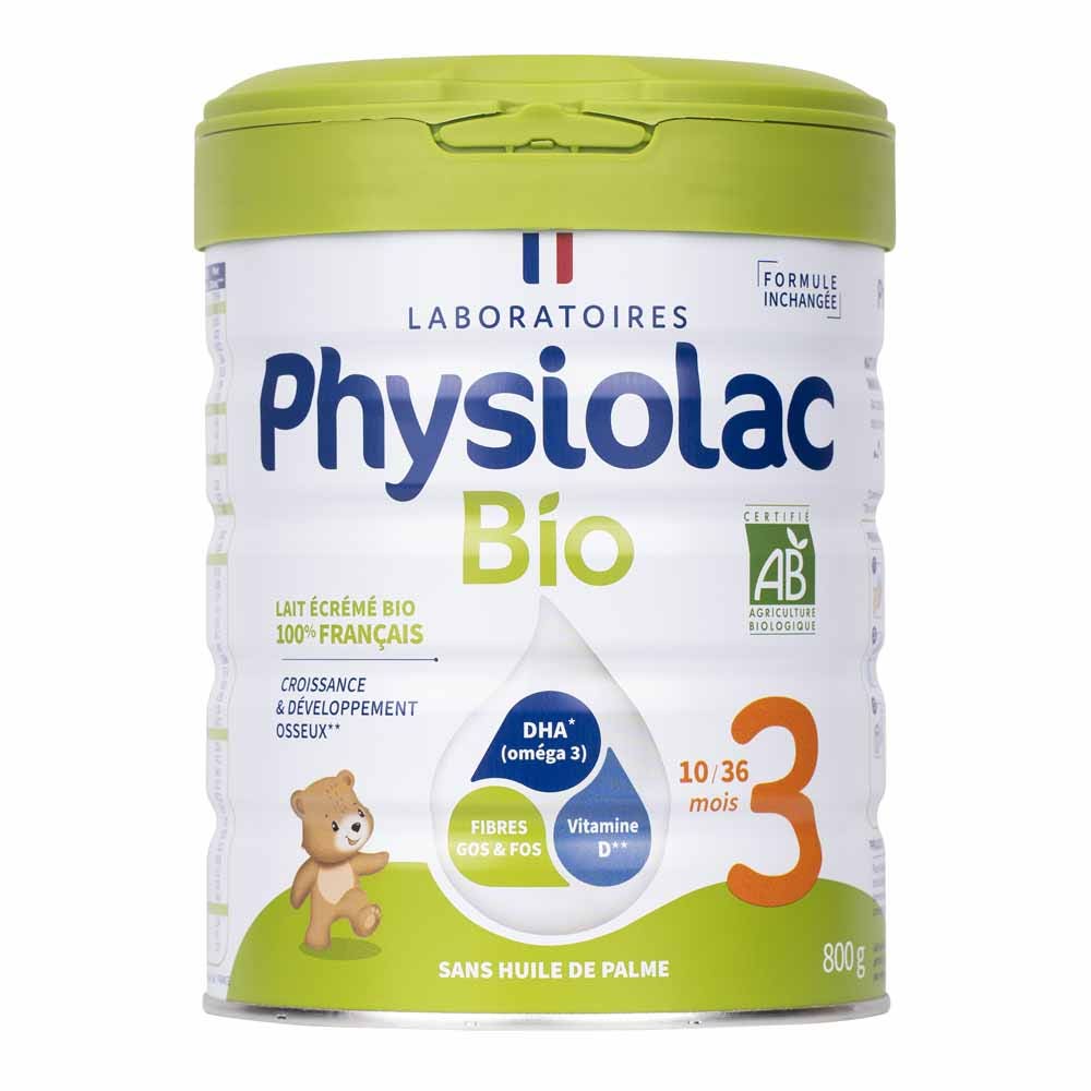 Physiolac Powered Milk Croissance 3 Bio 800g