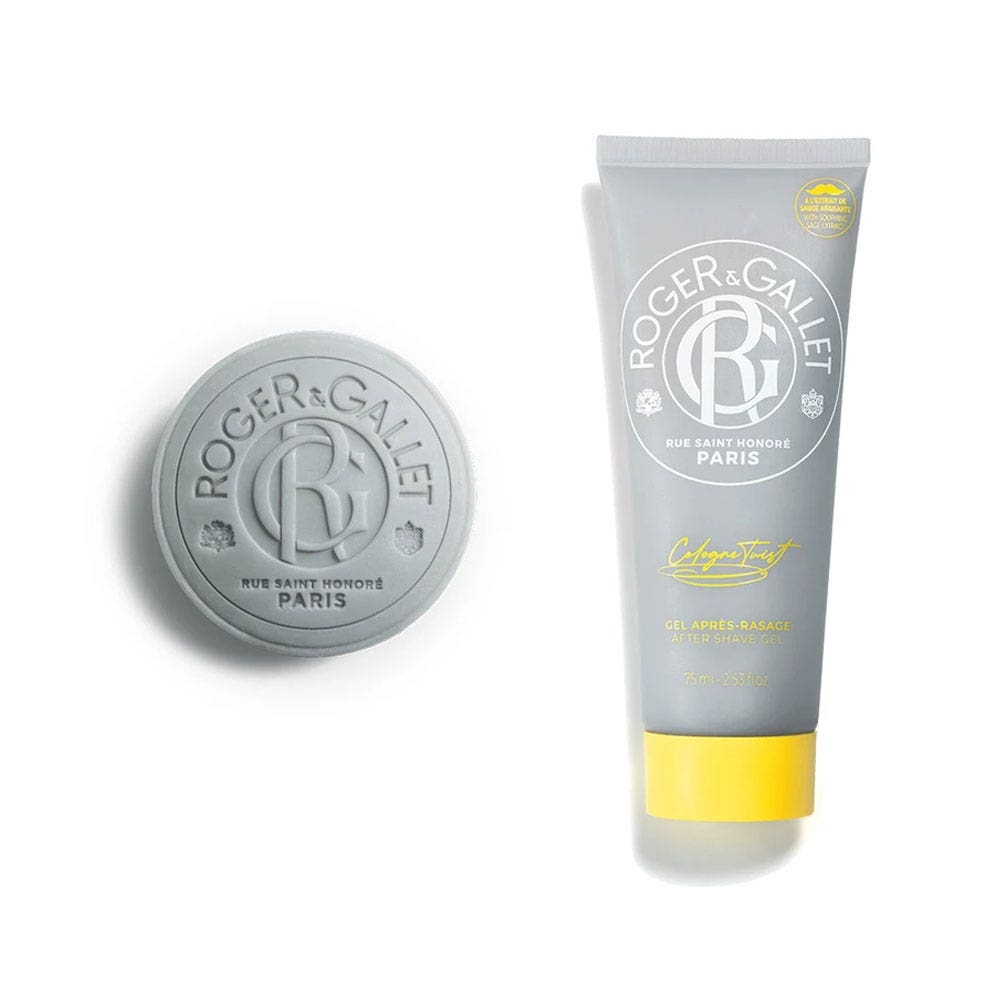 Roger & Gallet Cologne Twist Coffret Vanity Pain de Rasage 100g + Gel Après-Rasage 75ml