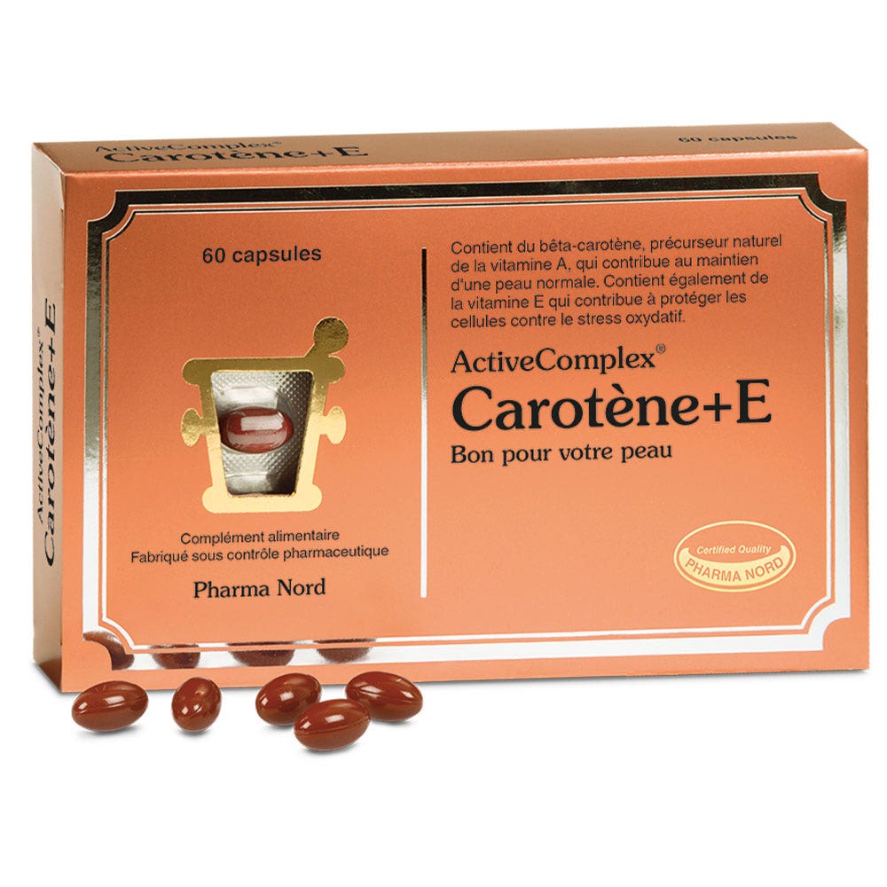 Pharma Nord ActiveComplex Carotène + E 60 Capsules