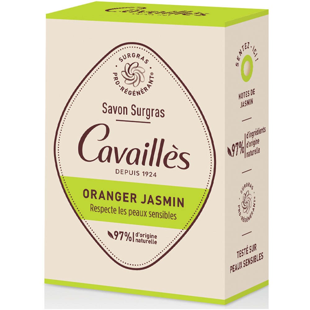 Cavaillès Surgras Pro-Régénérant Savon Oranger Jasmin 100g