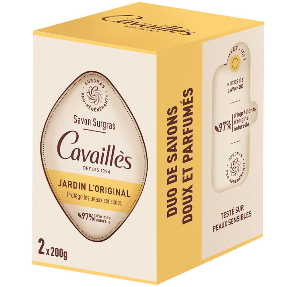 Cavaillès Surgras Pro-Régénérant Savon Jardin L'Original 2x200g