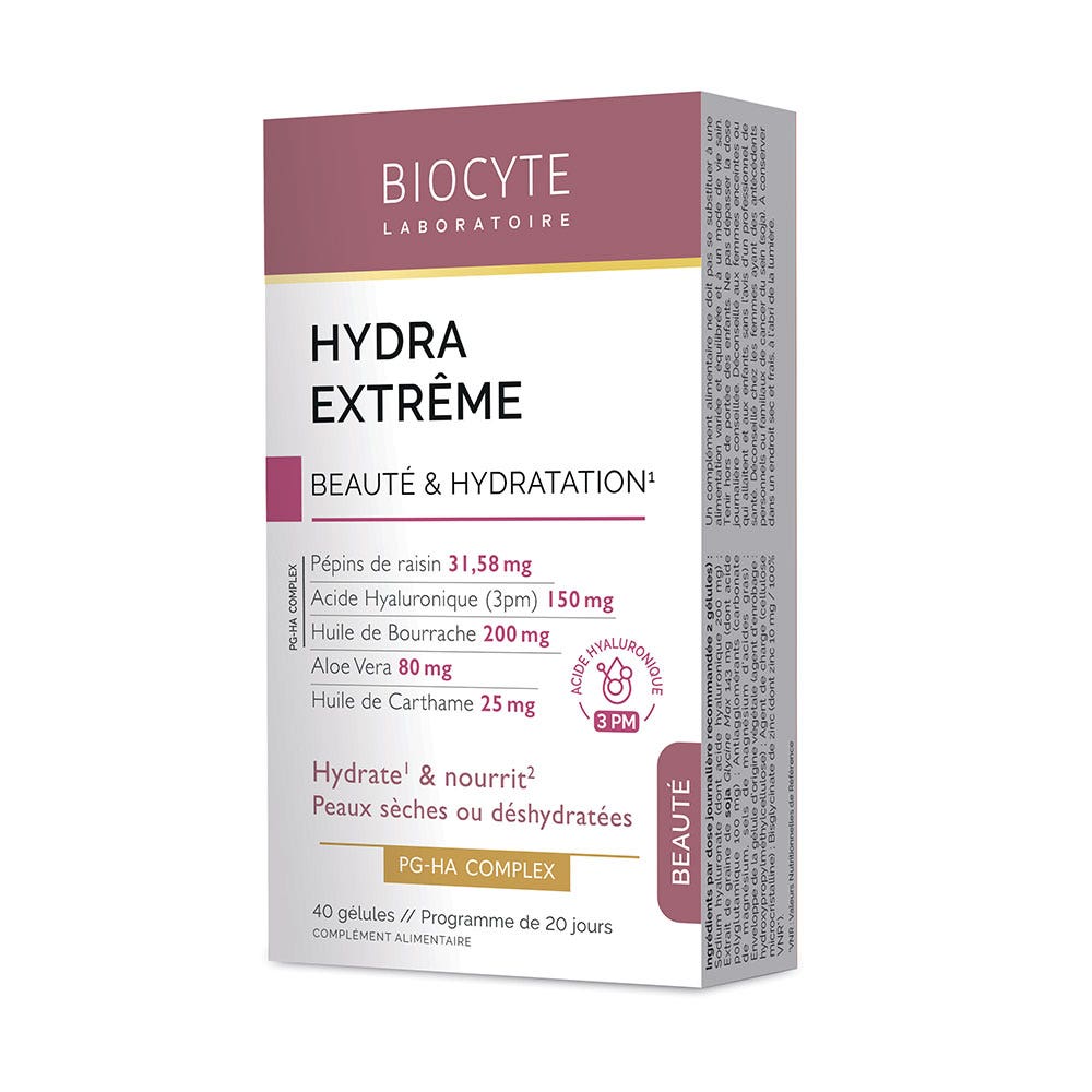 Biocyte Beauté Hydra Extrême Beauté & Hydratation 40 gélules