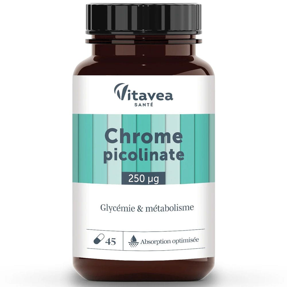 Vitavea Santé Les Essentiels Chrome Picolinate Glycémie & Metabolisme 45 gélules