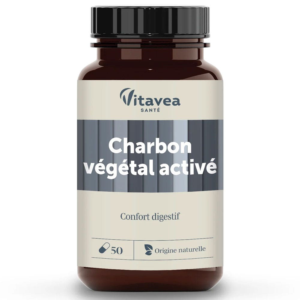 Vitavea Santé Les Essentiels Charbon Végétal Activé Confort Digestif 50 gélules