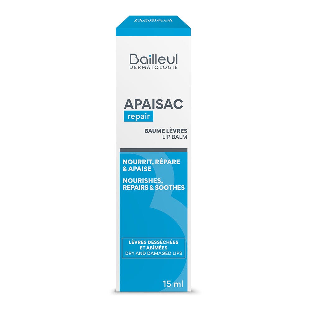 Bailleul Apaisac Baume Lèvres Nourrissant Peaux Sensibles, Sèches et Fragilisés 15ml