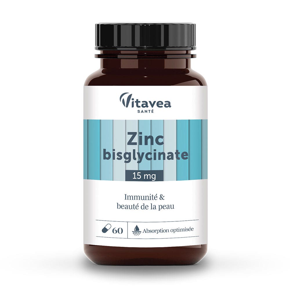 Vitavea Santé Les Essentiels Zinc Immunité et beauté de la peau 30 gélules