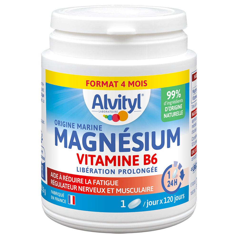 Alvityl Magnésium Vitamine B6 120 comprimés