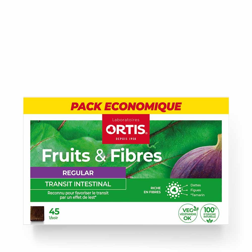 Ortis Fruits & Fibres Regular Transit Intestinal 45 Cubes