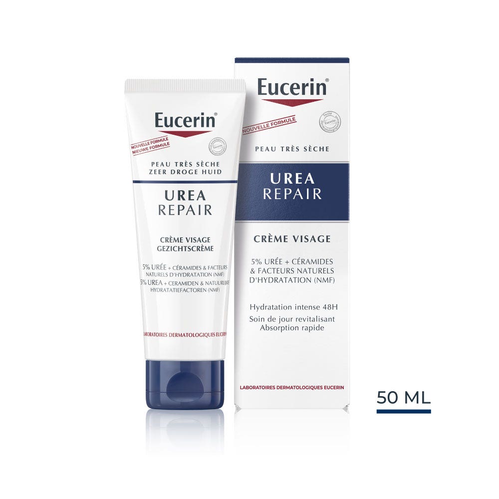 Eucerin UreaRepair Plus Crème Visage 5% Uree Peaux Sèches 50ml