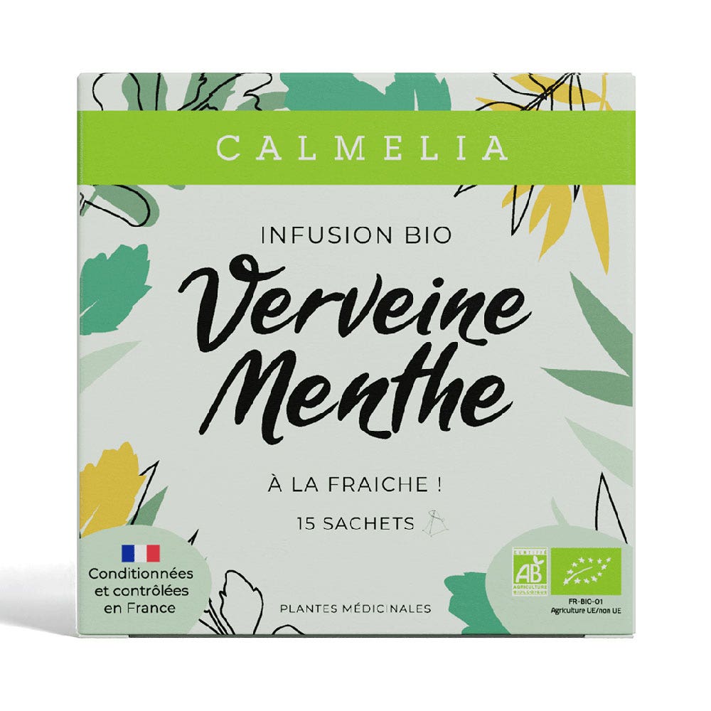 Calmelia Infusion Bio Verveine Menthe x15 sachets