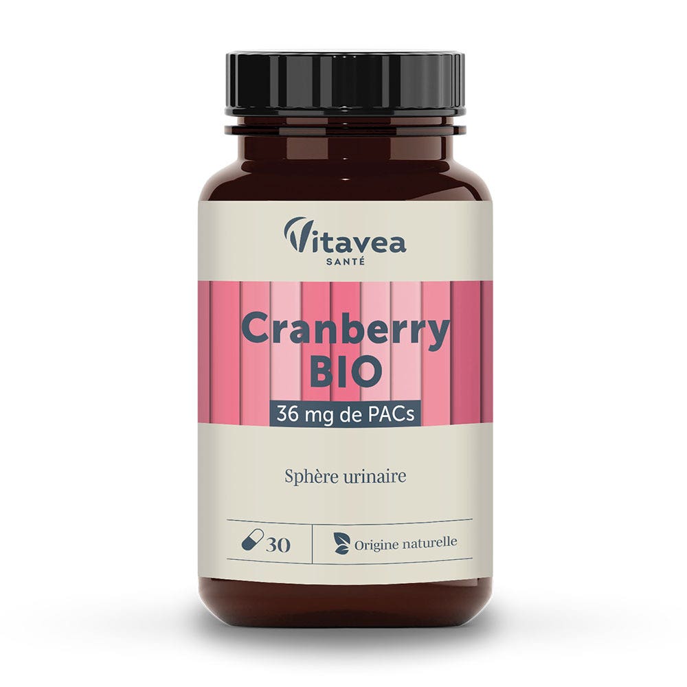 Vitavea Santé Les Essentiels Cramberry Bio Sphère urinaire 30 gélules