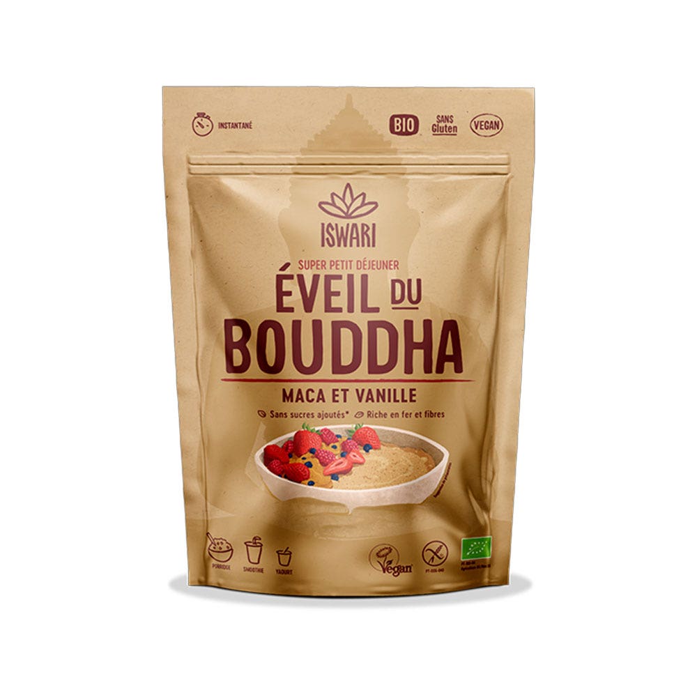 Maca Vanille Bio 360g Eveil du Bouddha Super Petit Déjeuner Iswari