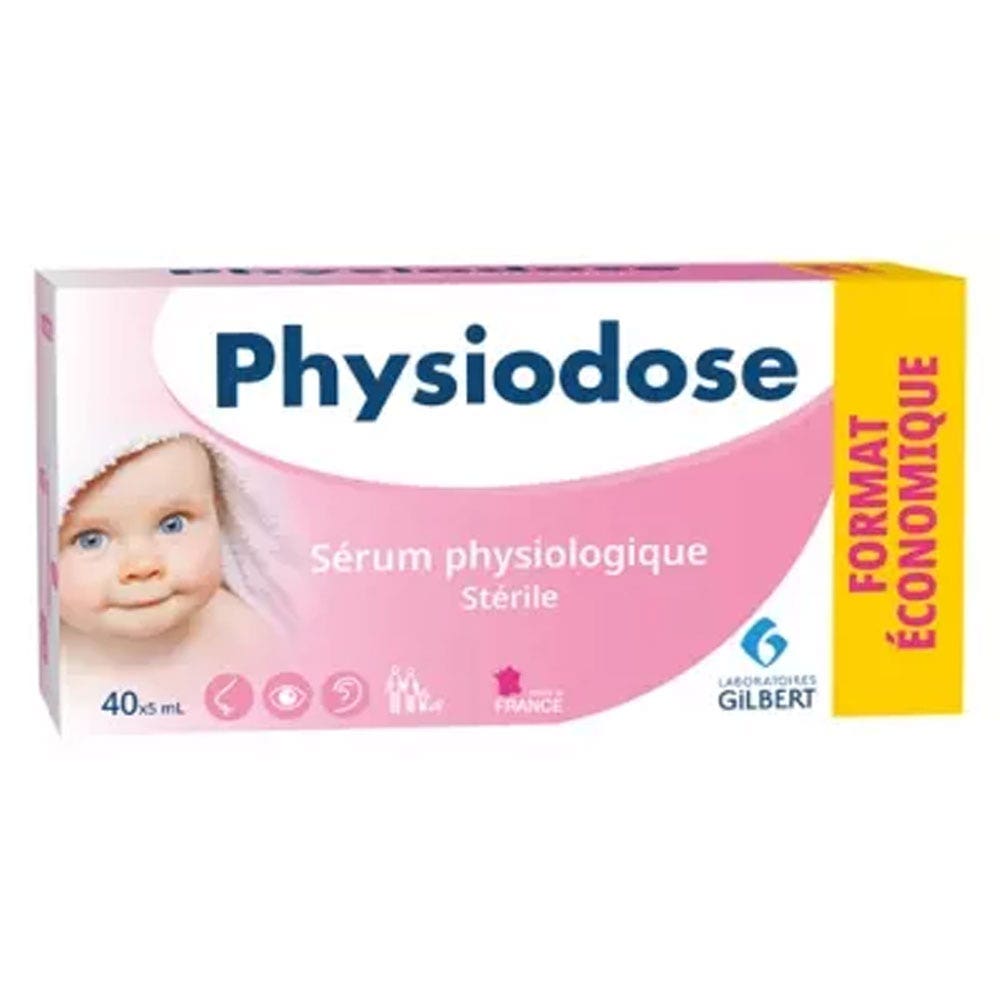 Gilbert Physiodose Serum Physiologique stérile 40 Unidoses de 5ml